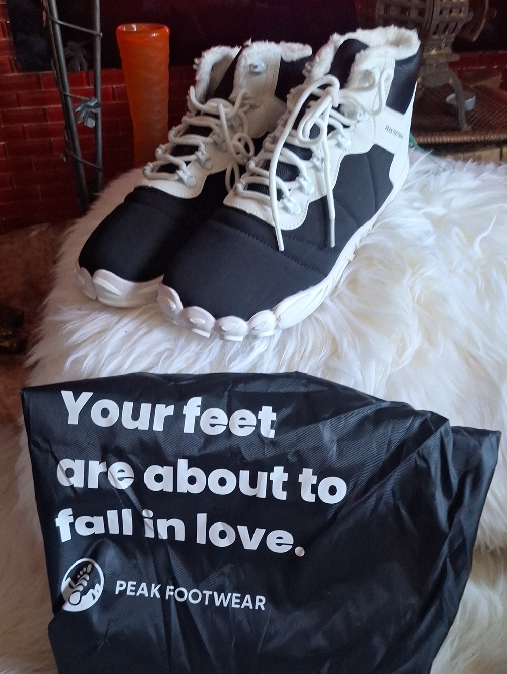 Peak Footwear Black and White Boots